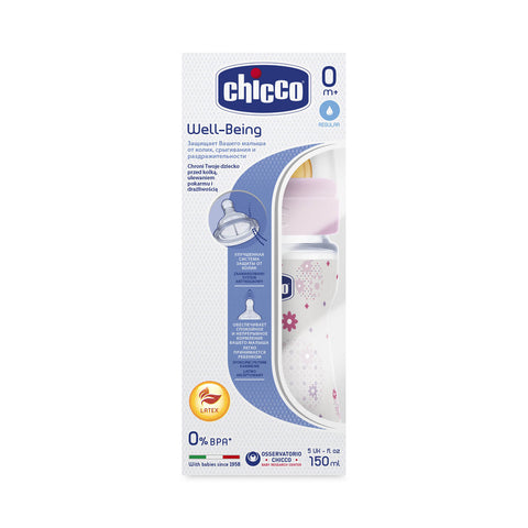 Chicco Well-Being Latex 0m+ 150ml Regular Bottle