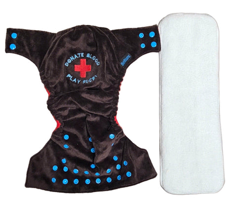 BeBops Reusable cloth Nappy DARKGREY