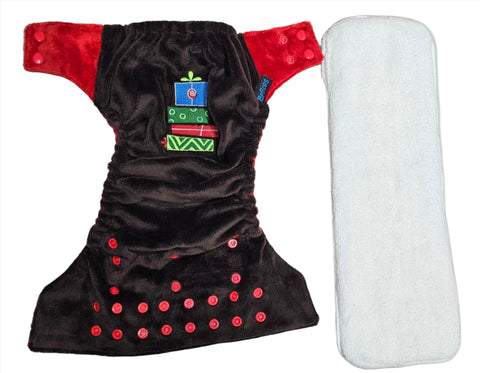 BeBops Reusable cloth Nappy DARKGREY