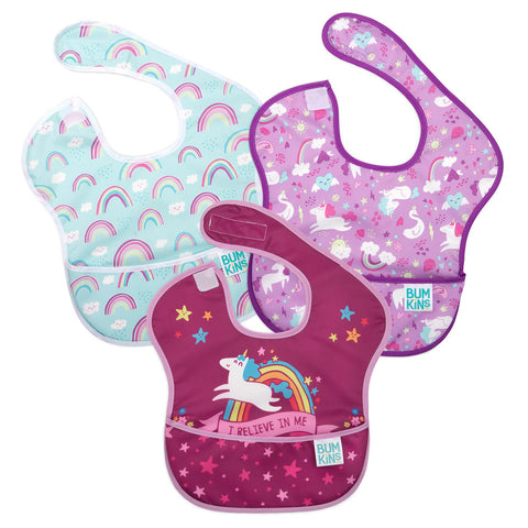 Waterproof SuperBib 3 pack - Unicorn/Rainbow