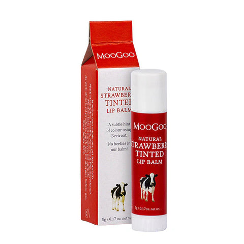 MooGoo Edible Lip Balm-Straberry Tinted 5g