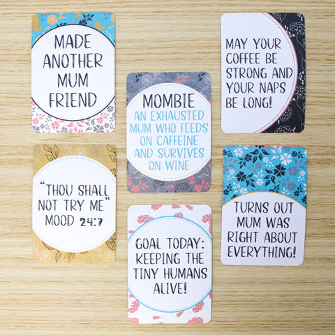 Dark Floral Mum Milestone Cards