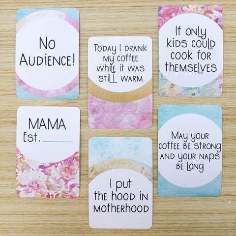 Light Floral Mum Milestone Cards