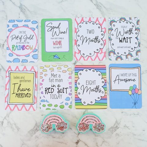 Rainbow Baby Milestone Cards