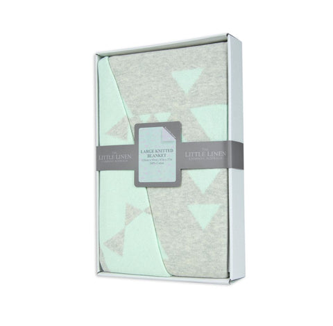 THE LITTLE LINEN COTTON COT KNIT BLANKET SEGA