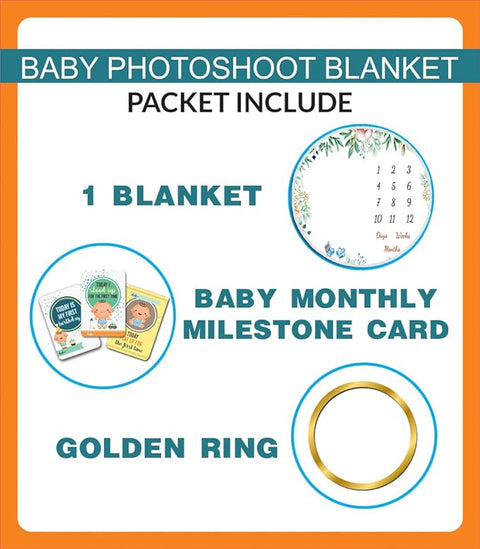 Baby Monthly Milestone Photoshoot Blanket Pink Unicorn