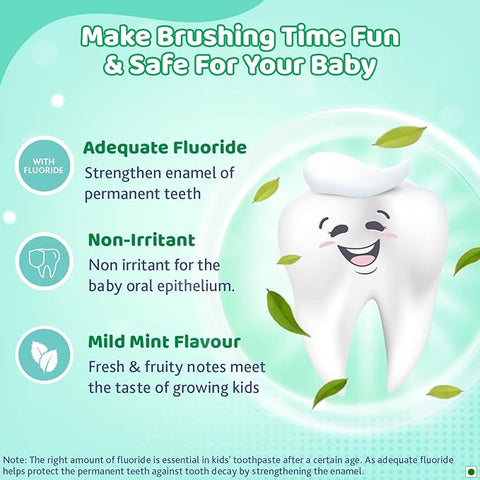 Chicco Mild Mint Flavour 6Y+ Kids, Preservative Free Toothpaste  (70 g)