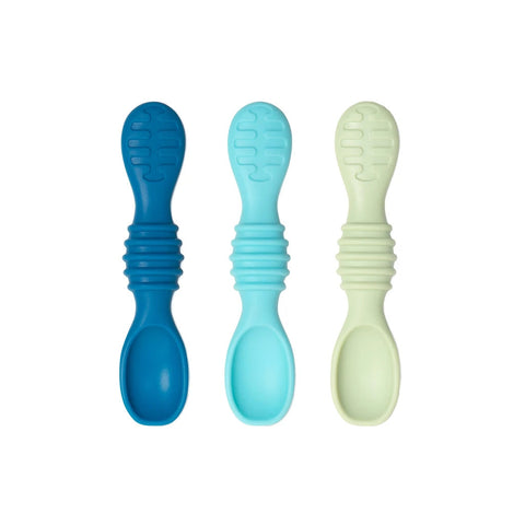 Bumkins Silicone Spoon 3pk - Gumdrop - Blue