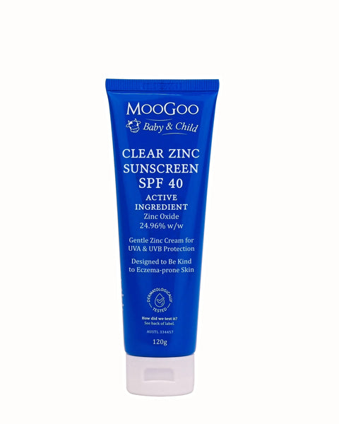 MooGoo Baby Clear Zinc Sunscreen SPF 40 120g