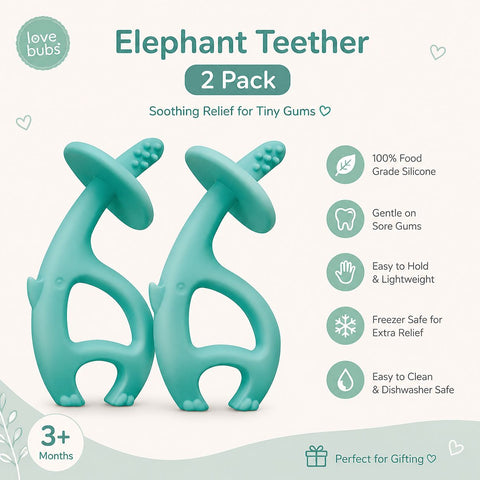 Elephant Teether 2-Pack