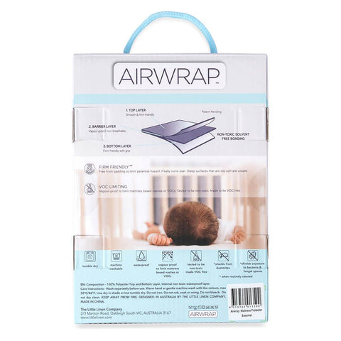 THE LITTLE LINEN AIRWRAP MATTRESS PROTECTOR - COT