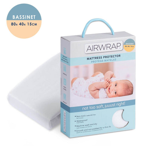 THE LITTLE LINEN AIRWRAP MATTRESS PROTECTOR - BASSINET