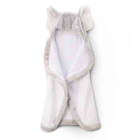 TLITTLE LINEN PLUSH HOODED TOWEL SOFT GREY