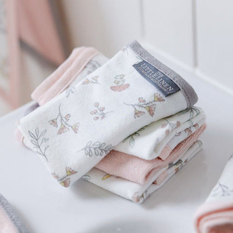 LITTLE LINEN TOWELLING WASHER 6PK - FACE WASH CLOTH