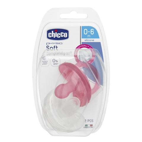 Physio Soft Soother 0-6m 2pk - Pink