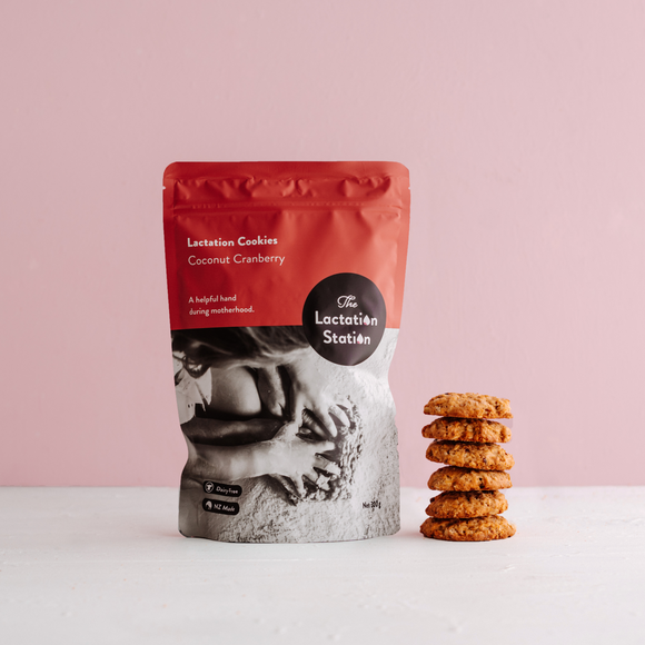 Coconut Cranberry (Dairy-Free) Lactation Cookies