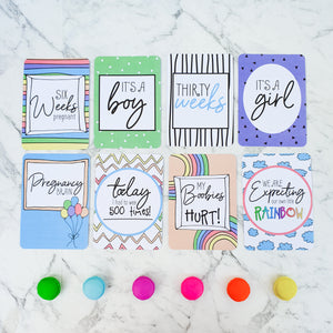 Rainbow Baby Pregnancy Milestone Cards