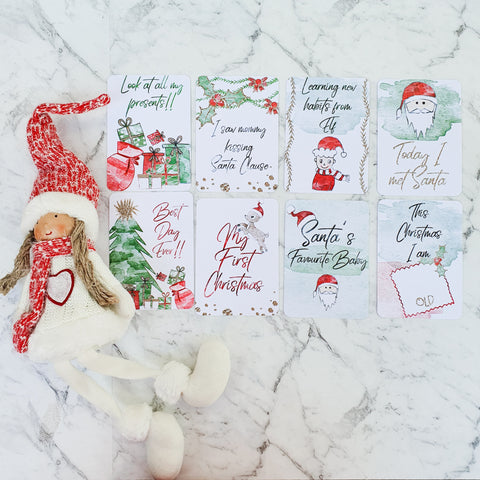 Baby’s First Christmas Milestone Cards