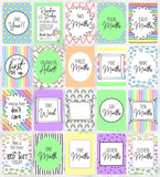 Rainbow Baby Milestone Cards